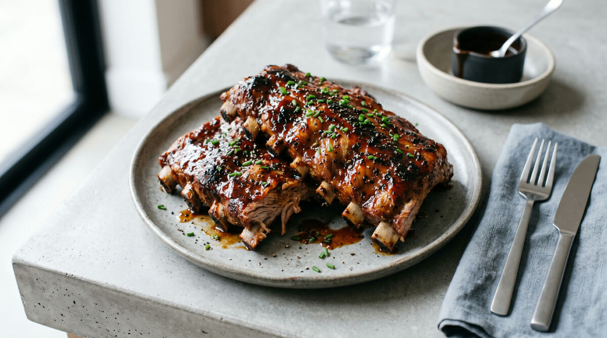 Photo of Pork Ribs Slow Cooked in Oven
