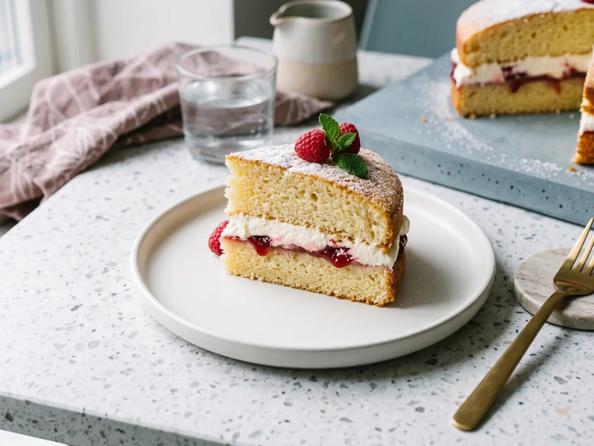 Photo of Sponge Cake with Jam & Cream