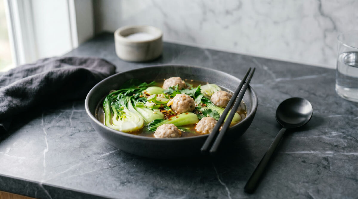 Photo of One Pot Deconstructed Wonton Soup